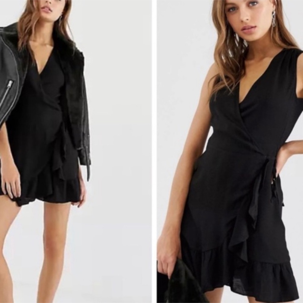 AllSaints Dress Womens Black Wrap Ruffle‎ Leopard
Whimsy Minimalist size small